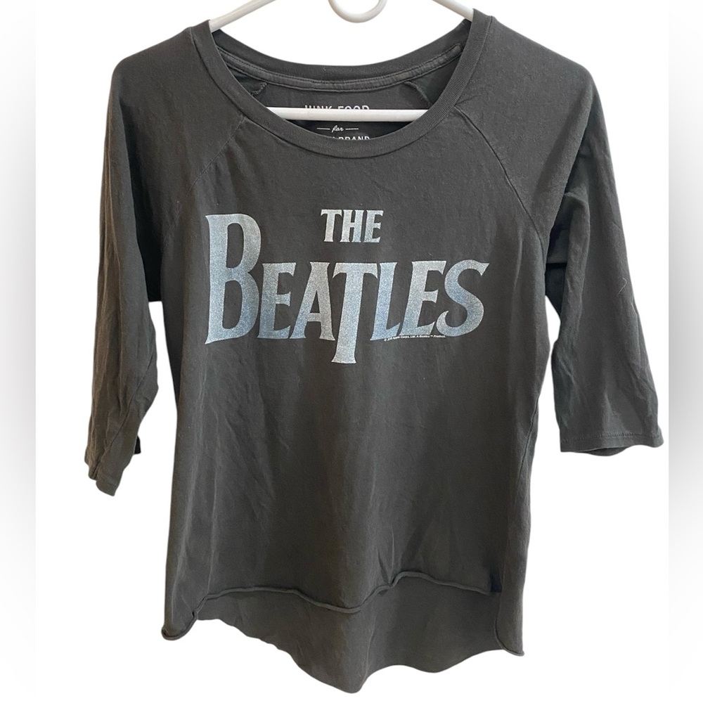Lucky Brand Beatles 3/4 sleeve tee in grey